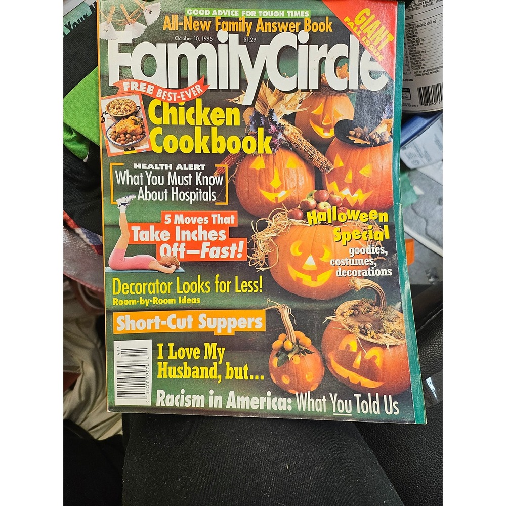 Vintage Family Circle Magazine October 10 1995 Halloween Chicken Cookbook Fall